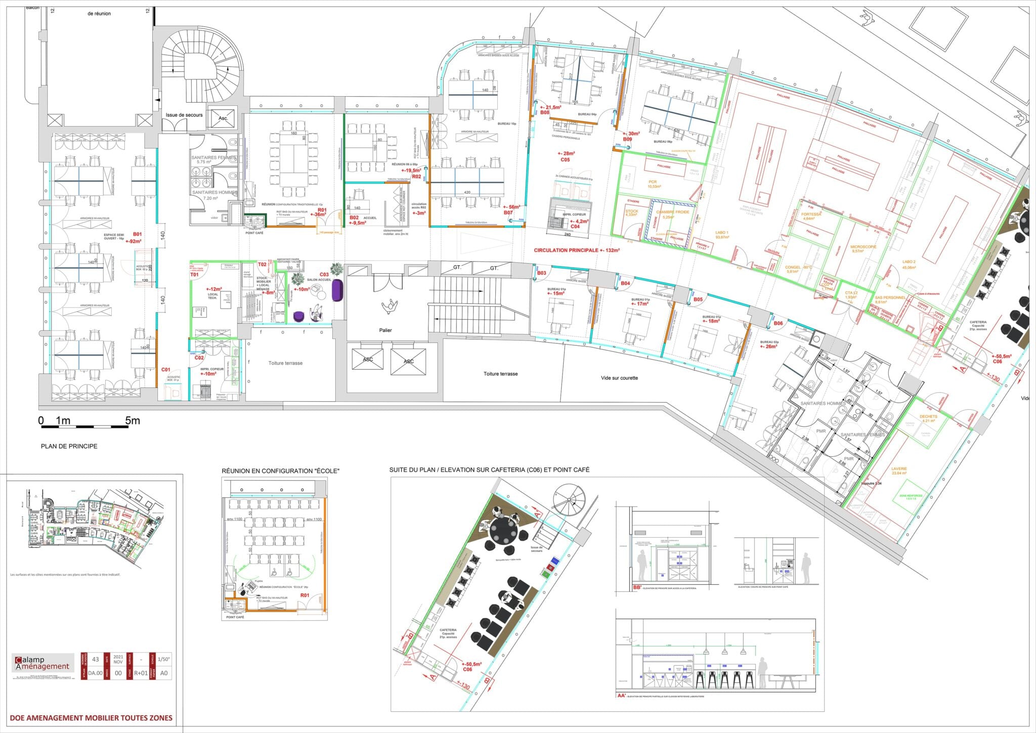 plan architecture calamp amenagement